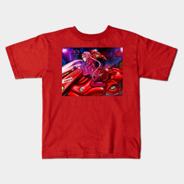 Zero Two x Akira Kids T-Shirt by Pyropen